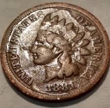 1881 Indian Head Penny double-strike mint error showing overlapping primary and secondary strike impressions